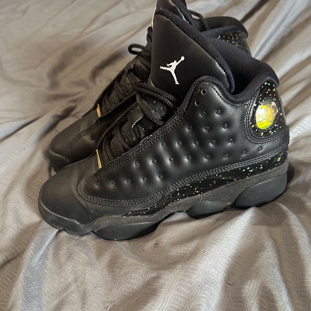 Jordan Kids Shoes in Black with White Accents